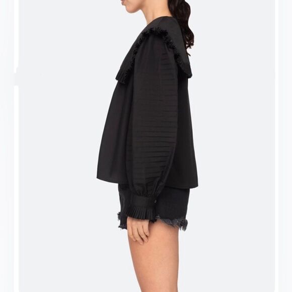 Sea New York Charlie Pleated Blouse size XS - Picture 3 of 11